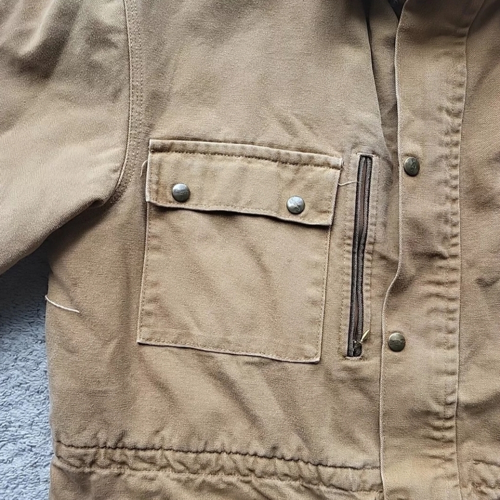 Vintage Carhartt Chore Jacket Men Large Blanket Lined Barn Work Duck Canvas - Picture 6 of 16